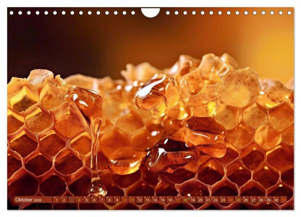 Produktbild: HONIG - fl&uuml;ssiges Gold (Wandkalender 2026 DIN A4 quer), CALVENDO Monatskalender