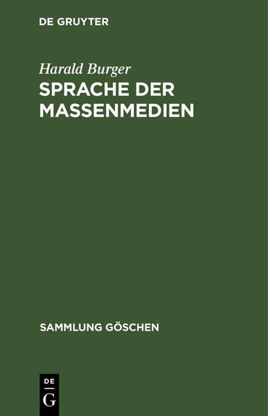 Produktbild: Sprache der Massenmedien