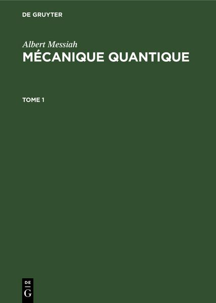 Produktbild: M&eacute;canique quantique. Tome 1