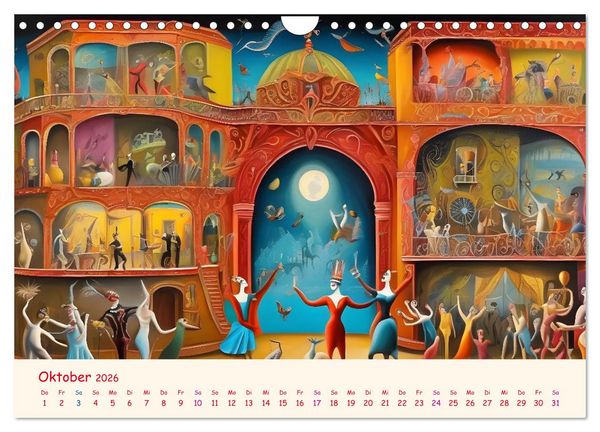 Produktbild: Absurdes Theater - In surrealen Traumwelten versinken (Wandkalender 2026 DIN A4 quer), CALVENDO Monatskalender