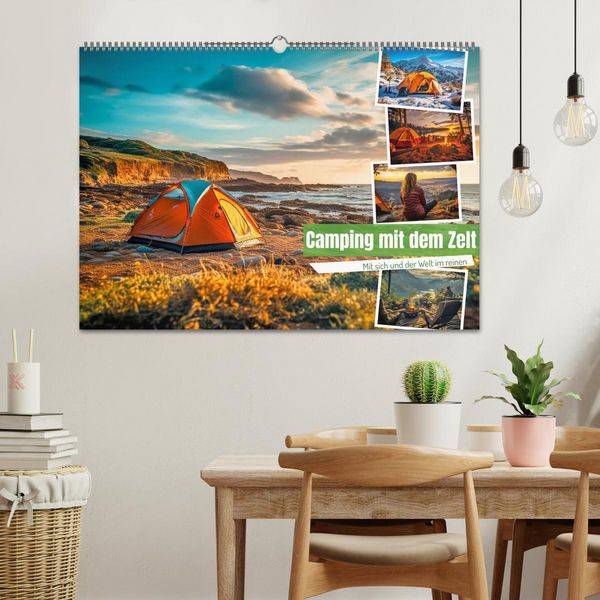 Produktbild: Camping mit dem Zelt (Wandkalender 2026 DIN A2 quer), CALVENDO Monatskalender
