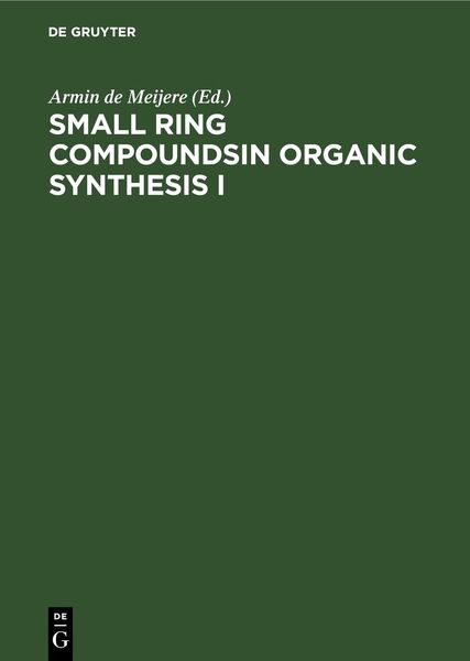 Produktbild: Small Ring Compoundsin Organic Synthesis I