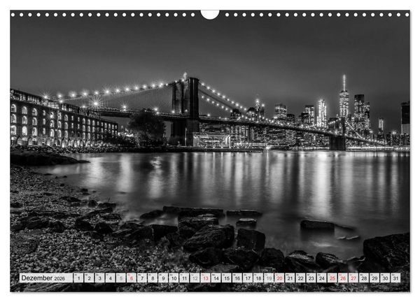 Produktbild: BROOKLYN BRIDGE Das Wahrzeichen von New York City (Wandkalender 2026 DIN A3 quer), CALVENDO Monatskalender