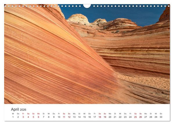 Produktbild: Paria Canyon - The Wave Naturwunder (Wandkalender 2026 DIN A3 quer), CALVENDO Monatskalender