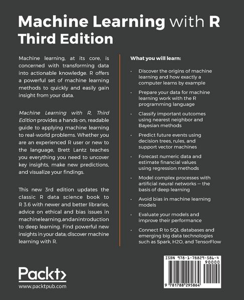 Produktbild: Machine Learning with R - Third Edition
