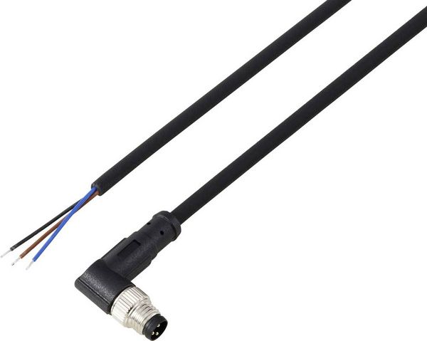Produktbild: TRU COMPONENTS TC-13751856 Anschlussleitung M8 x 1 Stecker, gewinkelt 10 m Polzahl Sensoren: 3 1 St.