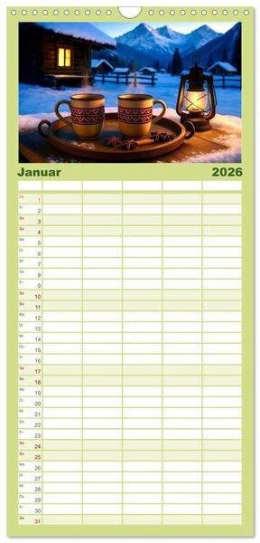 Produktbild: Familienplaner 2026 - Teezeremonien aus aller Welt mit 5 Spalten (Wandkalender, 21 x 45 cm) CALVENDO
