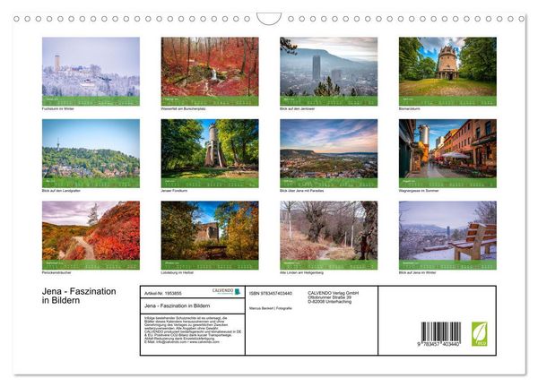 Produktbild: Jena - Faszination in Bildern (Wandkalender 2026 DIN A3 quer), CALVENDO Monatskalender
