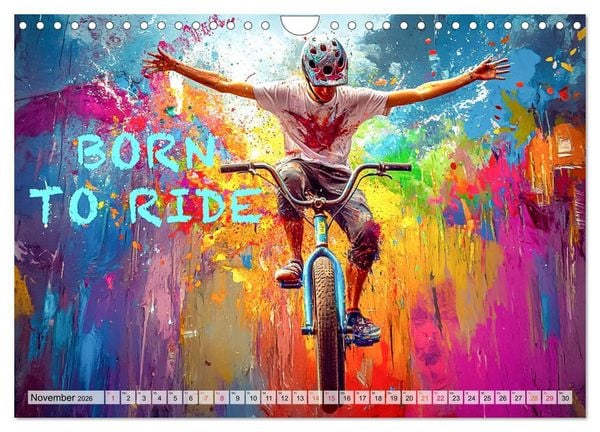 Produktbild: BMX - Coole Slogans (Wandkalender 2026 DIN A4 quer), CALVENDO Monatskalender