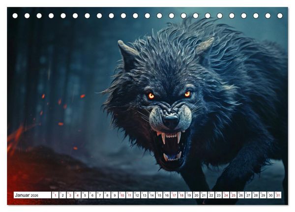 Produktbild: Mystische Kreaturen - Ein Jahr voller Magie und Fantasie (Tischkalender 2026 DIN A5 quer), CALVENDO Monatskalender