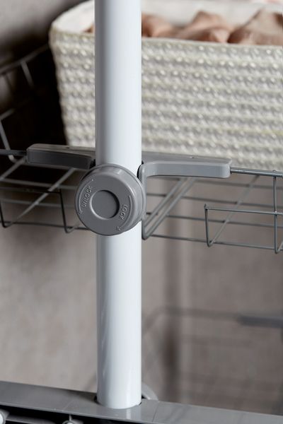 Produktbild: Teleskop-System Mod. Herkules Duo, mit 3 Kleiderstangen und 2 Ablagek&ouml;rben