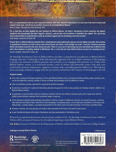 Produktbild: The Routledge Introductory Course in Biblical Hebrew