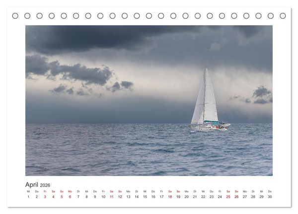 Produktbild: Karibische Segeltr&auml;ume (Tischkalender 2026 DIN A5 quer), CALVENDO Monatskalender