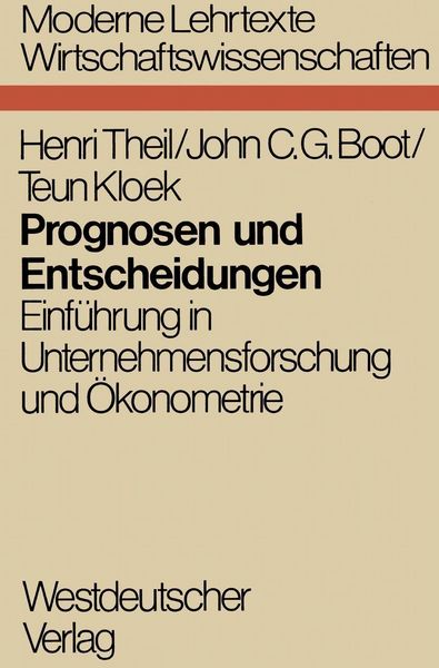 Produktbild: Prognosen und Entscheidungen
