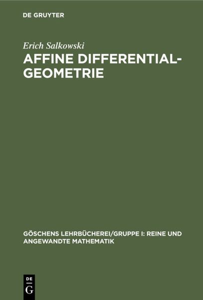 Produktbild: Affine Differentialgeometrie