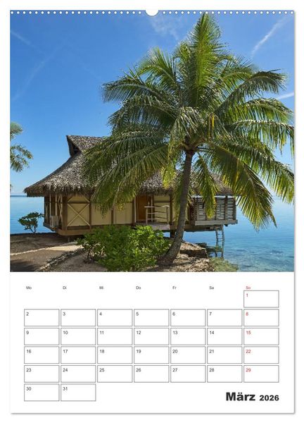 Produktbild: Inselparadiese im S&uuml;dpazifik (hochwertiger Premium Wandkalender 2026 DIN A2 hoch), Kunstdruck in Hochglanz