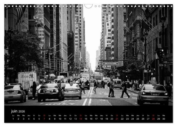 Produktbild: New York en noir et blanc (Calendrier mural 2026 DIN A3 vertical), CALVENDO calendrier mensuel
