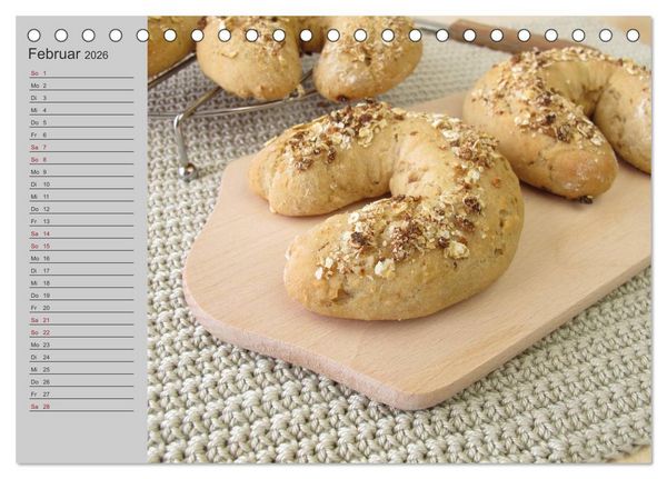 Produktbild: Frisch gebackene Brote und Br&ouml;tchen (Tischkalender 2026 DIN A5 quer), CALVENDO Monatskalender