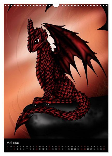 Produktbild: Drachen (Wandkalender 2026 DIN A3 hoch), CALVENDO Monatskalender