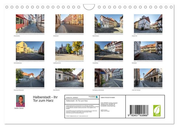 Produktbild: Halberstadt - Ihr Tor zum Harz (Wandkalender 2026 DIN A4 quer), CALVENDO Monatskalender