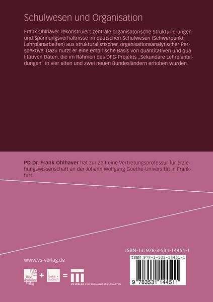 Produktbild: Schulwesen und Organisation