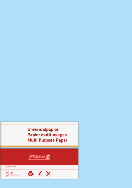 Produktbild: Brunnen Universalpapier A4 80g h.bl 50Bl