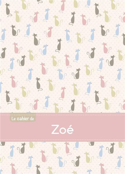 Produktbild: Cahier zoe ptscx,96p,a5 chats