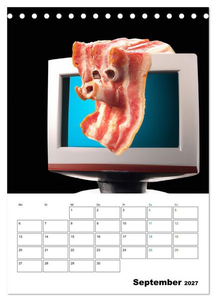 Produktbild: Bacon Kalender - Wir lieben Bacon (Tischkalender 2027 DIN A5 hoch), CALVENDO Monatskalender