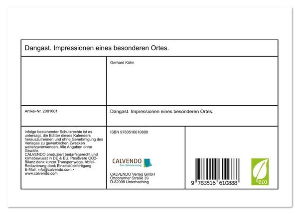Produktbild: Dangast. Impressionen eines besonderen Ortes. (Tischkalender 2026 DIN A5 quer), CALVENDO Monatskalender