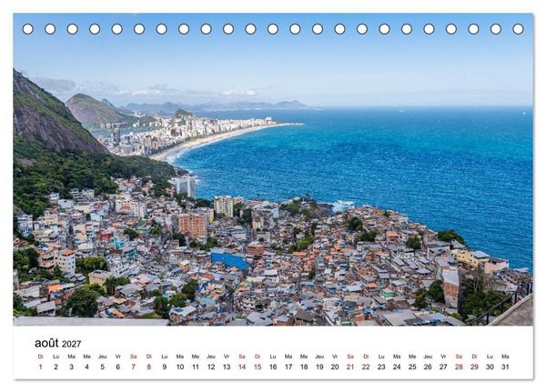 Produktbild: RIO DE JANEIRO Contrastes. Couleurs. Lumi&egrave;re. (Calendrier de bureau 2027 DIN A5 vertical), CALVENDO calendrier mensuel