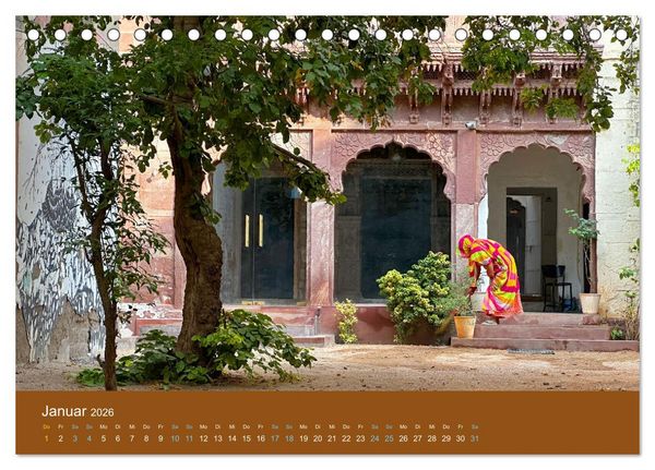 Produktbild: Jodhpur: Die blaue Stadt in Indien (Tischkalender 2026 DIN A5 quer), CALVENDO Monatskalender