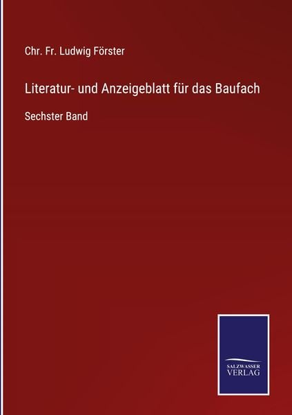 Produktbild: Literatur- und Anzeigeblatt f&uuml;r das Baufach