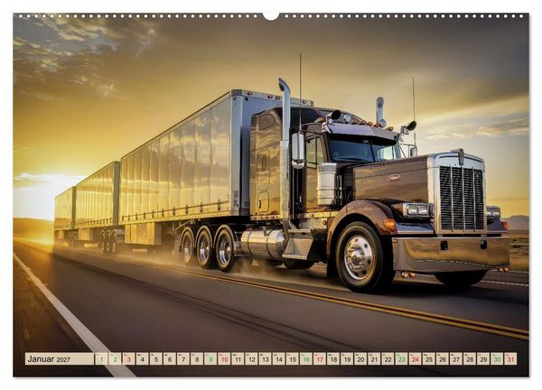 Produktbild: Road Train - LKW (hochwertiger Premium Wandkalender 2027 DIN A2 quer), Kunstdruck in Hochglanz