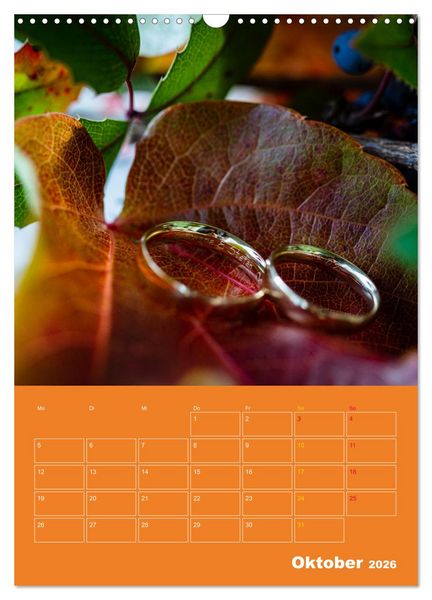 Produktbild: Hochzeitsfeeling (Wandkalender 2026 DIN A3 hoch), CALVENDO Monatskalender