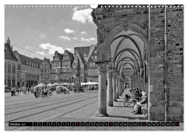 Produktbild: Historisches Bremen (Wandkalender 2027 DIN A3 quer), CALVENDO Monatskalender