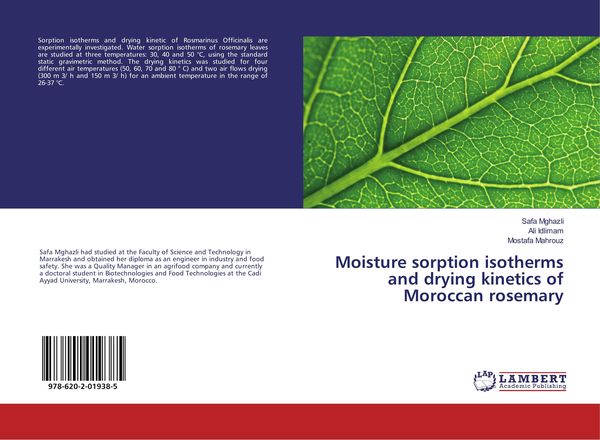 Produktbild: Moisture sorption isotherms and drying kinetics of Moroccan rosemary