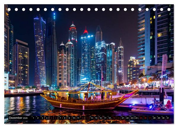 Produktbild: Dubai W&uuml;stenstadt (Tischkalender 2026 DIN A5 quer), CALVENDO Monatskalender