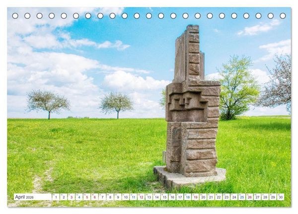 Produktbild: Steine an der Grenze - Wanderbare Kunst (Tischkalender 2026 DIN A5 quer), CALVENDO Monatskalender