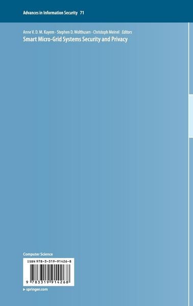 Produktbild: Smart Micro-Grid Systems Security and Privacy