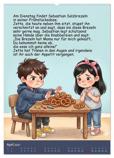 Produktbild: Sebastian - der nicht teilen wollte (Wandkalender 2027 DIN A2 hoch), CALVENDO Monatskalender