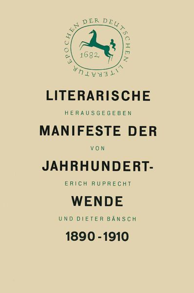 Produktbild: Literarische Manifeste der Jahrhundertwende 1890&ndash;1910
