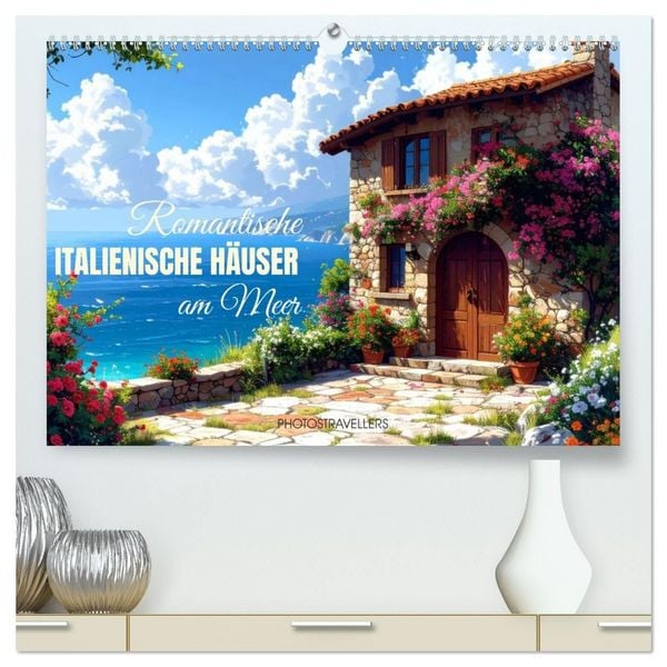 Produktbild: Romantische italienische H&auml;user am Meer (hochwertiger Premium Wandkalender 2027 DIN A2 quer), Kunstdruck in Hochglanz