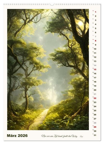 Produktbild: Wege der Fantasie (hochwertiger Premium Wandkalender 2026 DIN A2 hoch), Kunstdruck in Hochglanz