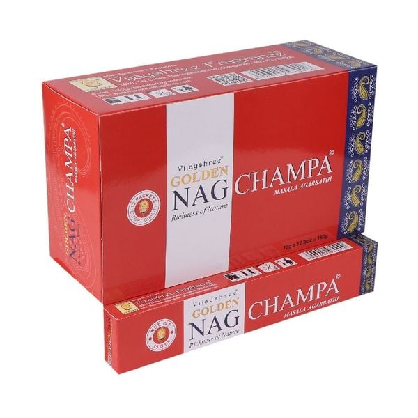 Produktbild: R&auml;ucherst&auml;bchen Vijayshree "Golden Nag Champa" 15gr.