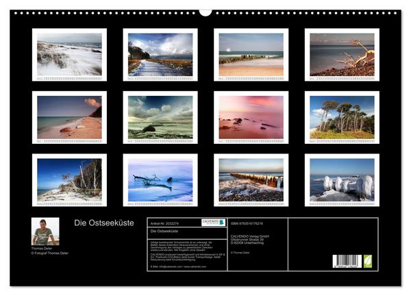 Produktbild: Die Ostseek&uuml;ste (Wandkalender 2026 DIN A2 quer), CALVENDO Monatskalender