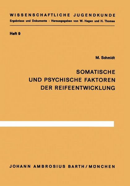 Produktbild: Somatische und psychische Faktoren der Reifeentwicklung