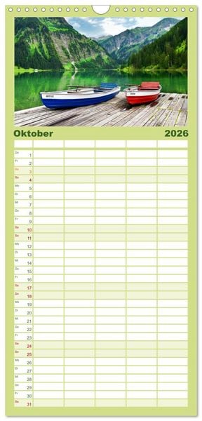 Produktbild: Familienplaner 2026 - Erlebe mit mir das Allg&auml;u mit 5 Spalten (Wandkalender, 21 x 45 cm) CALVENDO