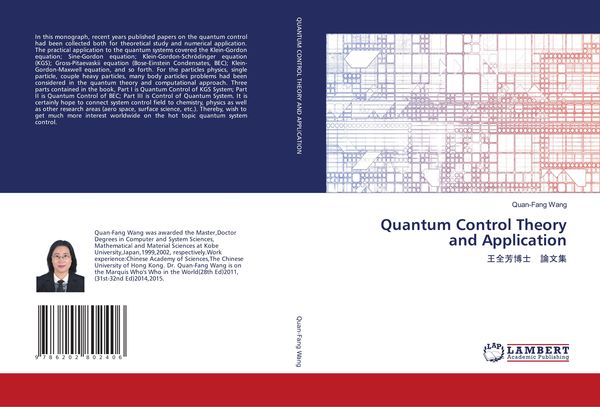 Produktbild: Quantum Control Theory and Application
