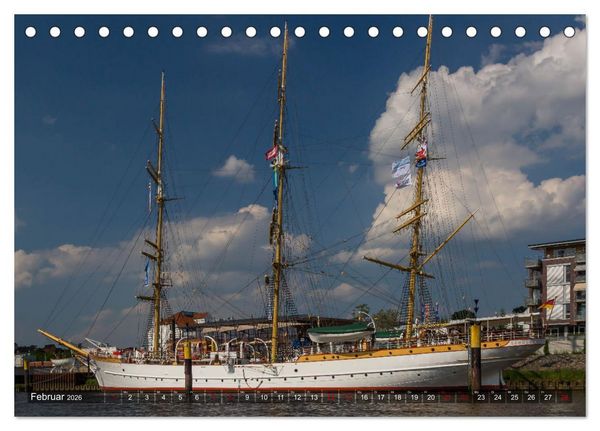 Produktbild: Letztes deutsches Vollschiff DAS SCHULSCHIFF DEUTSCHLAND (Tischkalender 2026 DIN A5 quer), CALVENDO Monatskalender