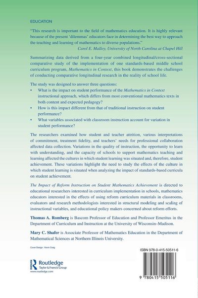 Produktbild: The Impact of Reform Instruction on Student Mathematics Achievement